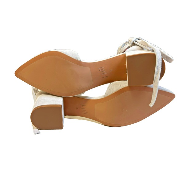 J.Jill NWOB Zelda Block Heel D'Orsay Pumps Tan Suede Ankle Lace 2" Heel SZ 9 - Picture 8 of 8